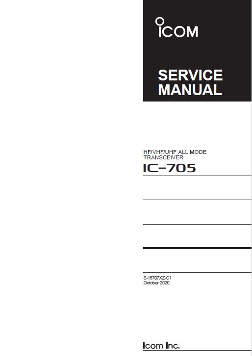 Icom IC-705 Service Manual